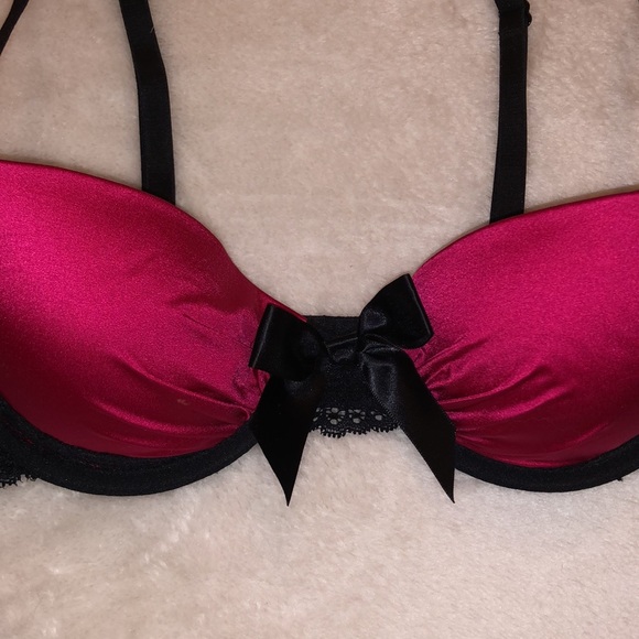 Gilligan & O’Malley Intimates Red & Black Lace Sexy Push-Up Bra - 34C - Picture 3 of 8